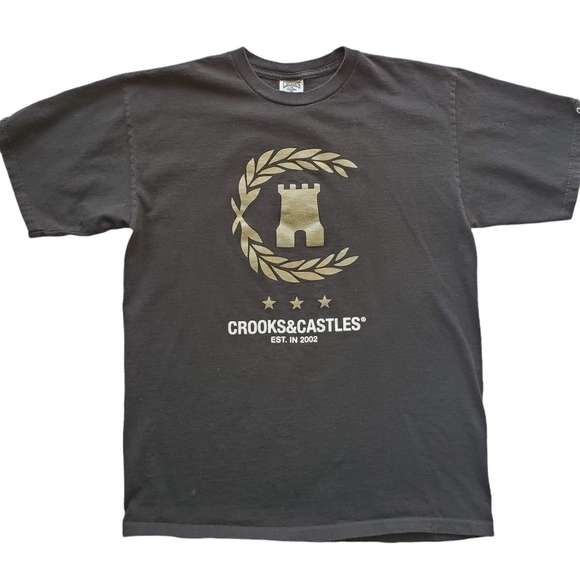 CROOKS & Castles Black Unisex T-Shirt Size Medium - Picture 1 of 7